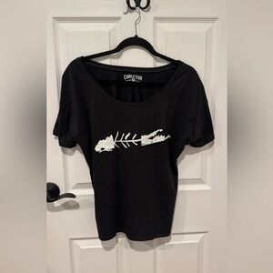 Long Island New York Carleton Fish Bone Womens Boxy Tee